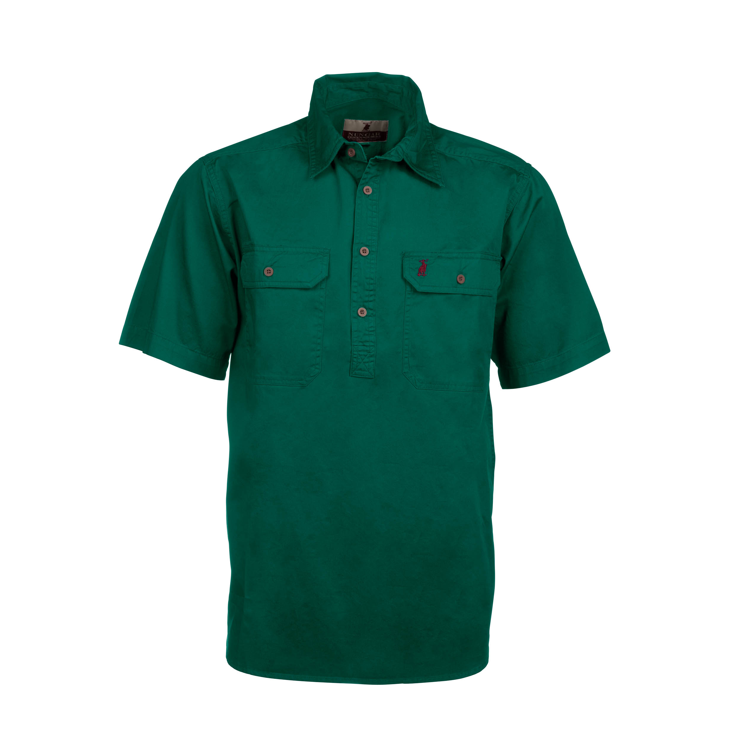 E7 Nungar Men's Curio 1/2 Placket, S/Sleeve, Work Shirt